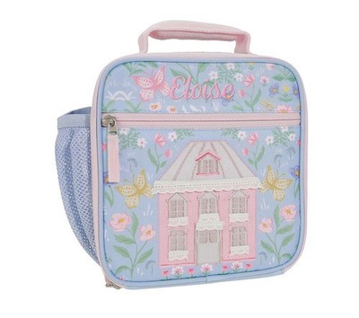 PotteryBarn Mackenzie Blue Floral Dollhouse Cold Pack Lunch Box  