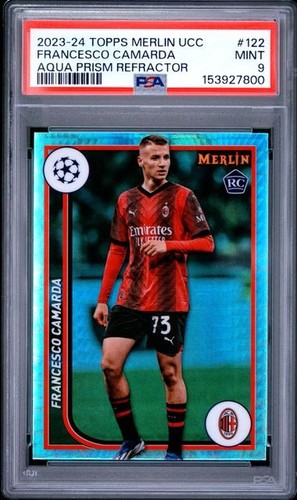 2023-24 Topps Merlin - Francesco Camarda - #122 RC Aqua Prizm 