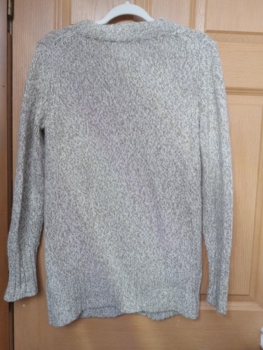 Suéter Old Navy Para Mujer Talla Lg Beige Tostado Novio Preppy Manga Larga Con Botones - Imagen 2 de 9