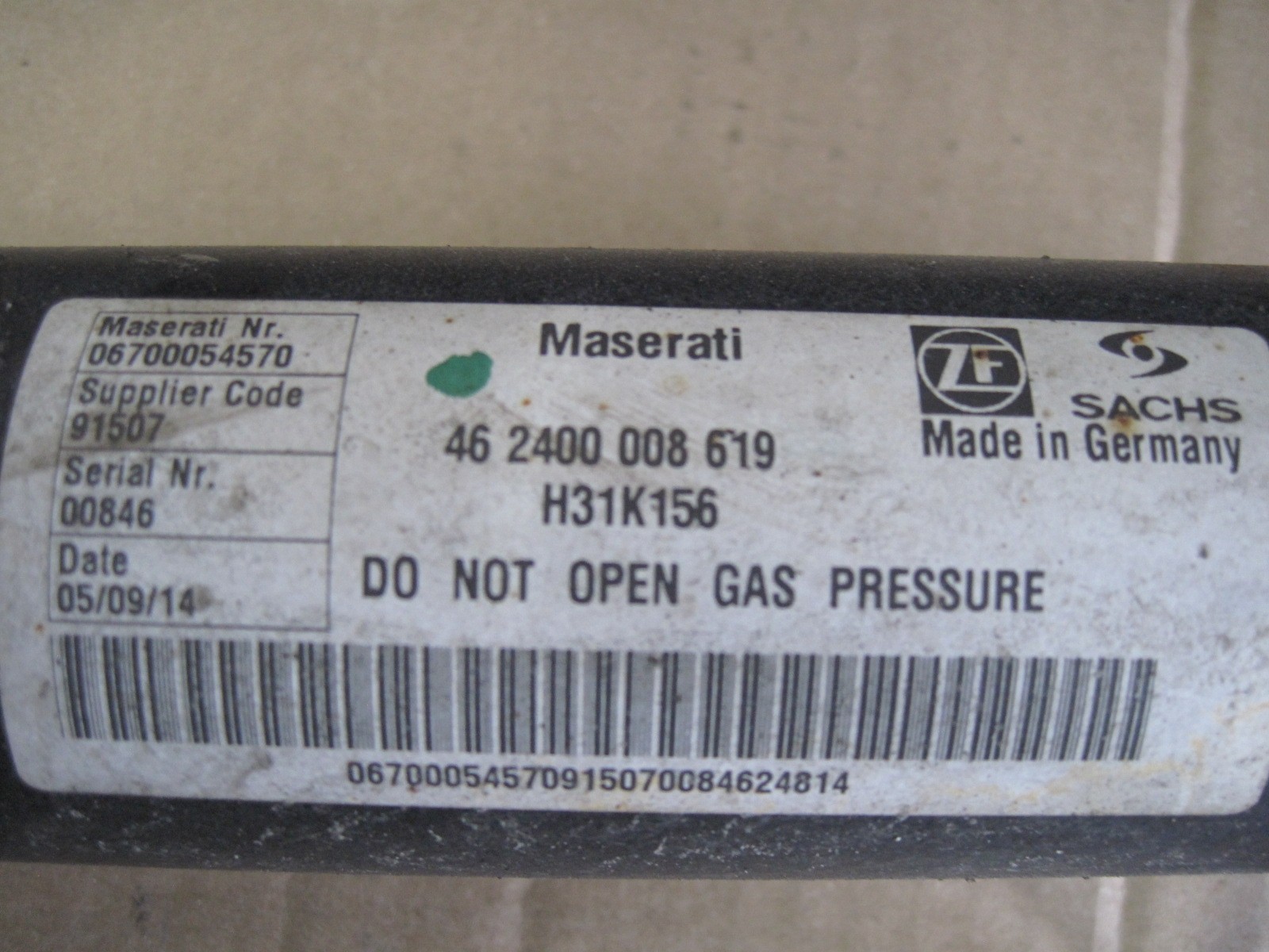 2015 MASERATI GHIBLI S Q4 REAR LEFT AND RIGHT SHOCK