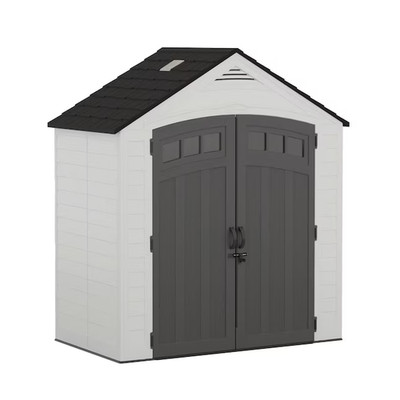 Suncast 7-ft x 4-ft Vista Off-white Plastic Resin Storage Shed