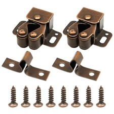 2 Pack Cabinet Latch Double Roller Catch, Heavy Duty Door Latches and Catches, I