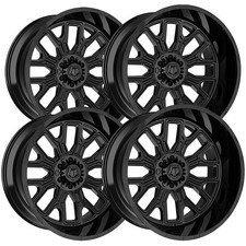 Set Of 4 Tis 560b 22x12 6x1356x5.5 -44mm Gloss Black Wheels Rims 22 Inch