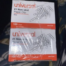  10 Pack Universal Paper Clips, Small No. 1 , Silver, 100/each Box 72210