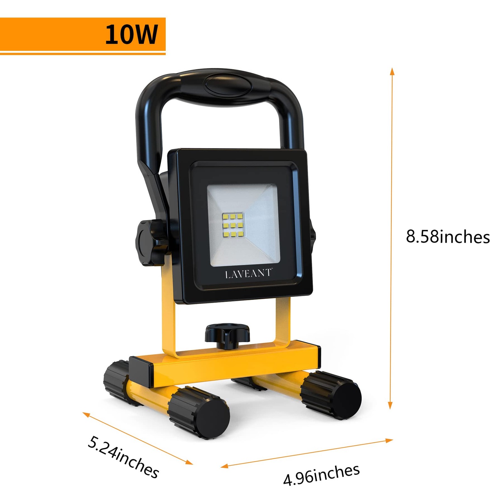 Laveant Rechargeable LED Work Lights,10W 2200mAh,600Lumens Portable ...