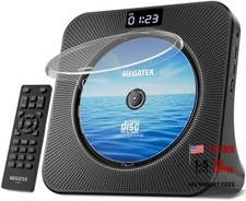 Portable CD Player Bluetooth for Home, Desktop CD Player with Stereo Black