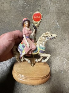 Coca-Cola Carousel Horse Lady Figurine Multicolor Soda Collectible