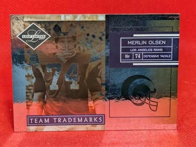 Merlin Olsen 2007 Leaf Limited Team Trademarks /100 #TT-3 Los Angeles Rams