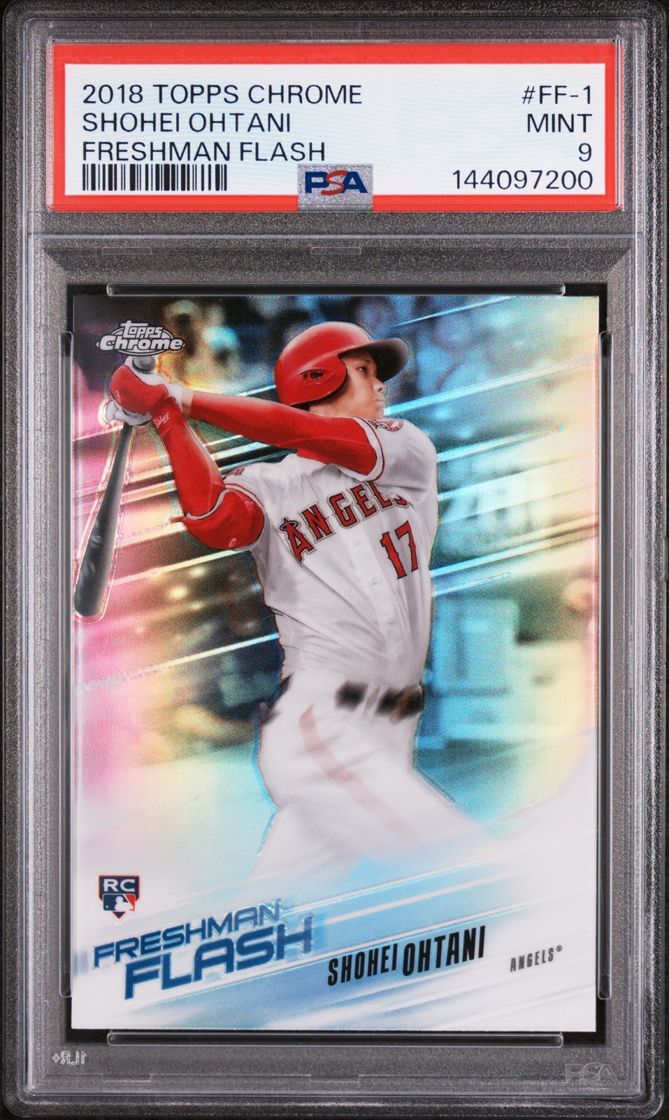 2018 TOPPS CHROME FRESHMAN FLASH #FF-1 SHOHEI OHTANI ROOKIE RC PSA 9