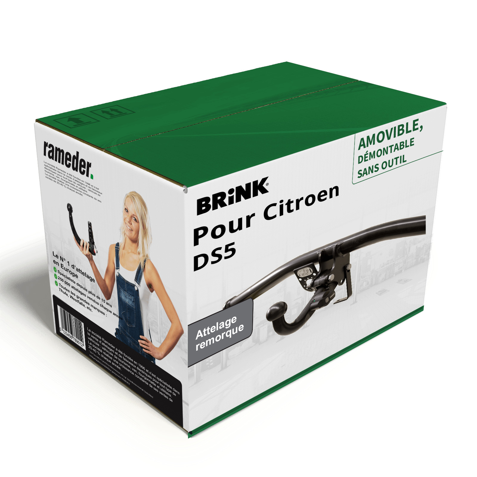 Attelage Citroen DS5 rotule amovible invisible Brink TOP