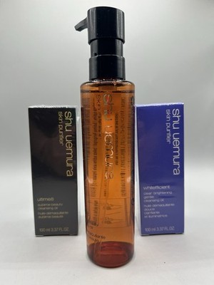Lot of 3: Shu Uemura Ultime8 Cleansing Oil 150ml, Purifier & Brightening 100ml