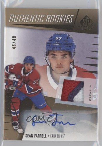 2023 Upper Deck SP Game Used Premium Materials 46/49 Sean Farrell Rookie Auto RC