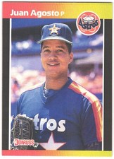 1989 Donruss Juan Agosto #354 Print Line Error Across Top of Card!