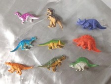 Set Of Nine Various Small Dinosaur Figures