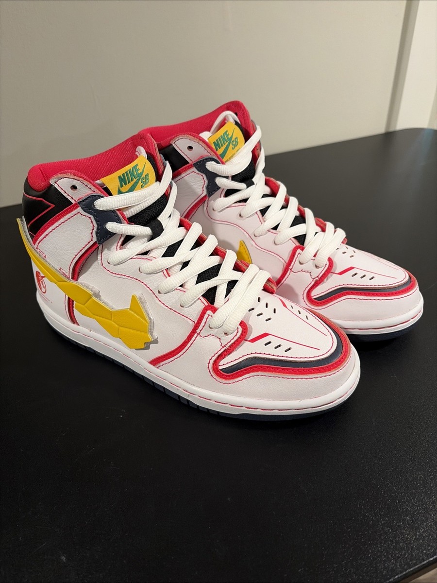 Gundam Unicorn × Nike SB Dunk High PRO Nike SB Dunk High Pro “Gundam Unicorn” White RX-0 Men's Size 7 New