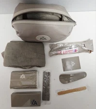 Vintage 1980s American Airlines Vinyl Zippered Amenity & Toiletry Kit- NOS