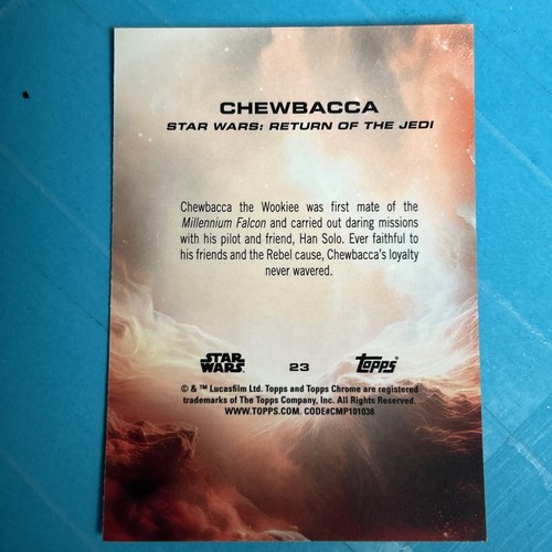 2025 Topps Chrome Star Wars, Chewbacca #23 - Picture 3 of 4