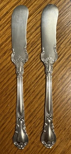 GORHAM Sterling Silver  Chantilly 5 7/8"Flat Handle Butter Spreaders 1895