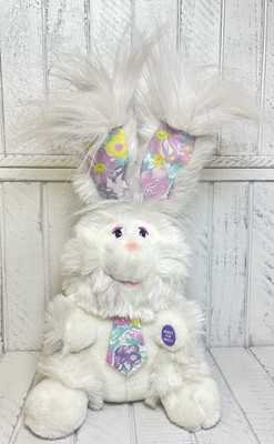DanDee Tickle Wiggle Giggle Easter Bunny Rabbit Floral Tie & Ears Vintage Plush