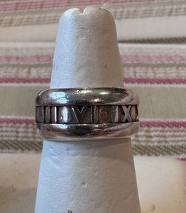 Used! Tiffany & Co. Sterling Silver Atlas Ring Sz 6, 8 Grams. Comes With a COA