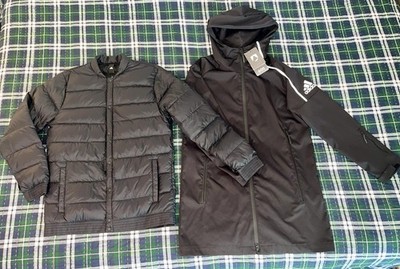 Adidas ZNE 2 In 1 Feather Down Parka Puffer Full Zip Mens Black NWT