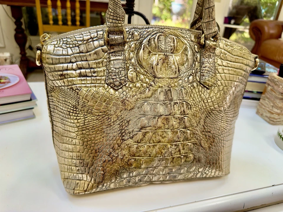 Brahmin Symphony Medium Duxbury NWOT. Stunning Silver & Gold Metallic - Image 2 of 4