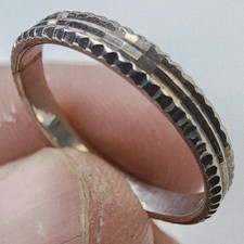 Diamond Cut Ring Sterling Silver 925 Textured Band Ring Size 7 1/4