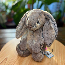Jellycat BASHFUL WOODLAND BABE BUNNY New BNWT Medium Soft Plush Toy Rabbit Brown