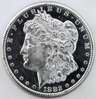 1882 CC MORGAN DOLLAR**CAMEO DMPL**GEMBU**BLK LIQUID MIRRORS NR #64897