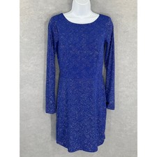 Topshop Mini Dress Sz 8 Royal Blue Sparkle Cutout Knot Back Festive Party Event