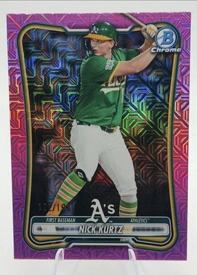 Topps 2025 Bowman Chrome Nick Kurtz Athletics #10 Serial Numbered 122/199