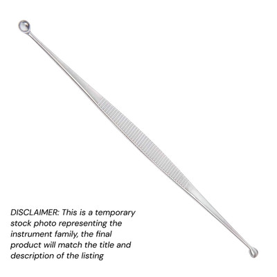 Set of 5 Martini Dermal Curettes, Dbl Ended, 5.5'', Small, (1.5x1.5)/2x2 mm) Ends