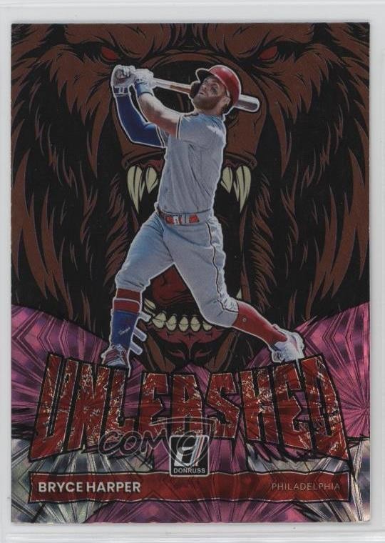 2022 Panini Donruss Unleashed Pink Fireworks Bryce Harper #UL-2 1fp2
