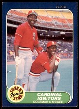 1986 Fleer Vince Coleman/Willie McGee .. St. Louis Cardinals #636