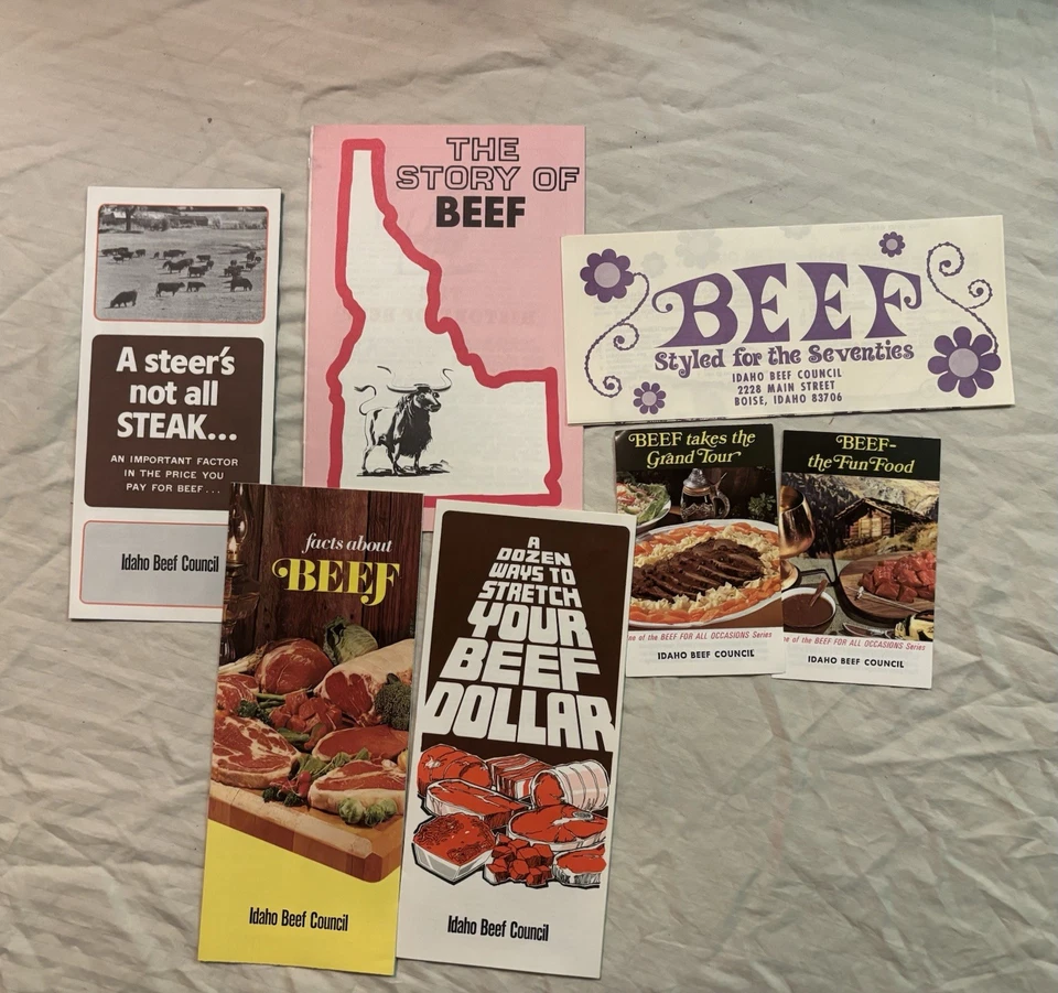 Lote De 11 Folletos De Colección De Idaho Mapas Revistas Idaho Beef Council Años 60-70 Foto 2 de 3