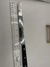 J.A. HENCKLES Int'l Eversharp 8" Serrated Carving Knife Stainless Steel EUC!