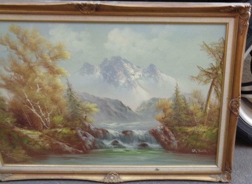 Vintage Original Firmado D. Tomas Pintado en Lienzo - BELLAMENTE ENMARCADO - ENCANTADOR - Imagen 3 de 6