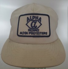 Vintage Alpha Resins Supply Hat Cap Trucker Mesh Snapback USA Made Z2