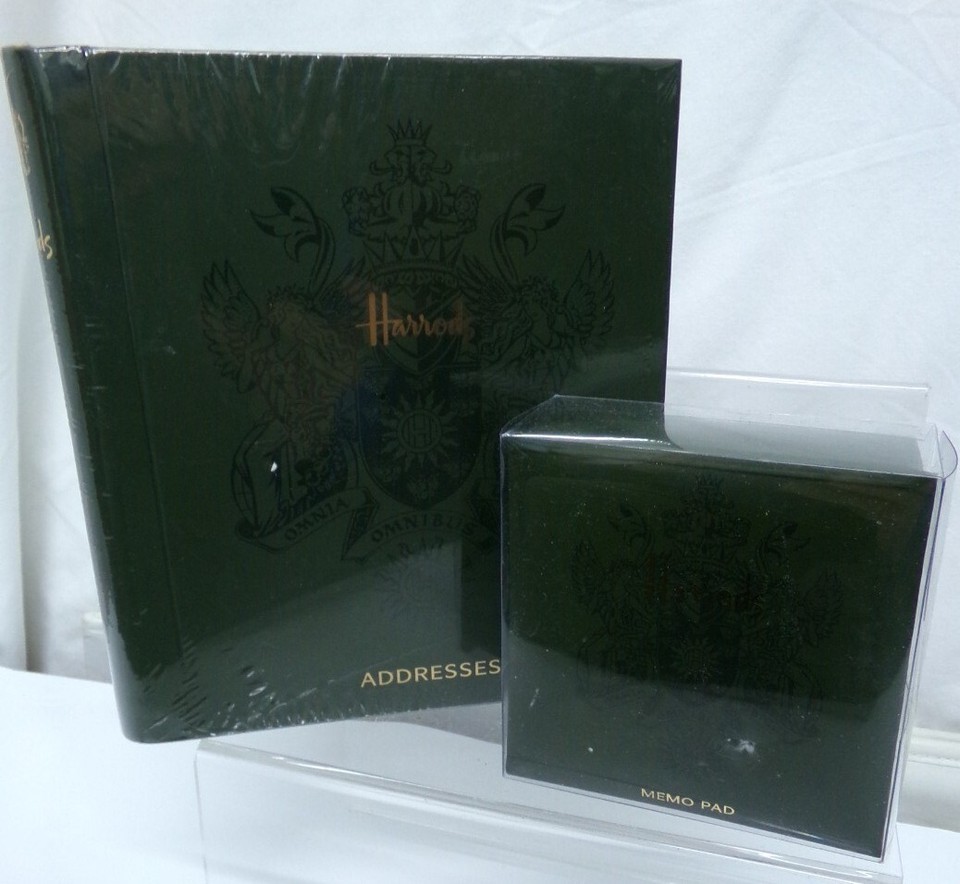 HARRODS ADDRESSES BOOK AND MEMO BLOCK Green CG P21 eBay