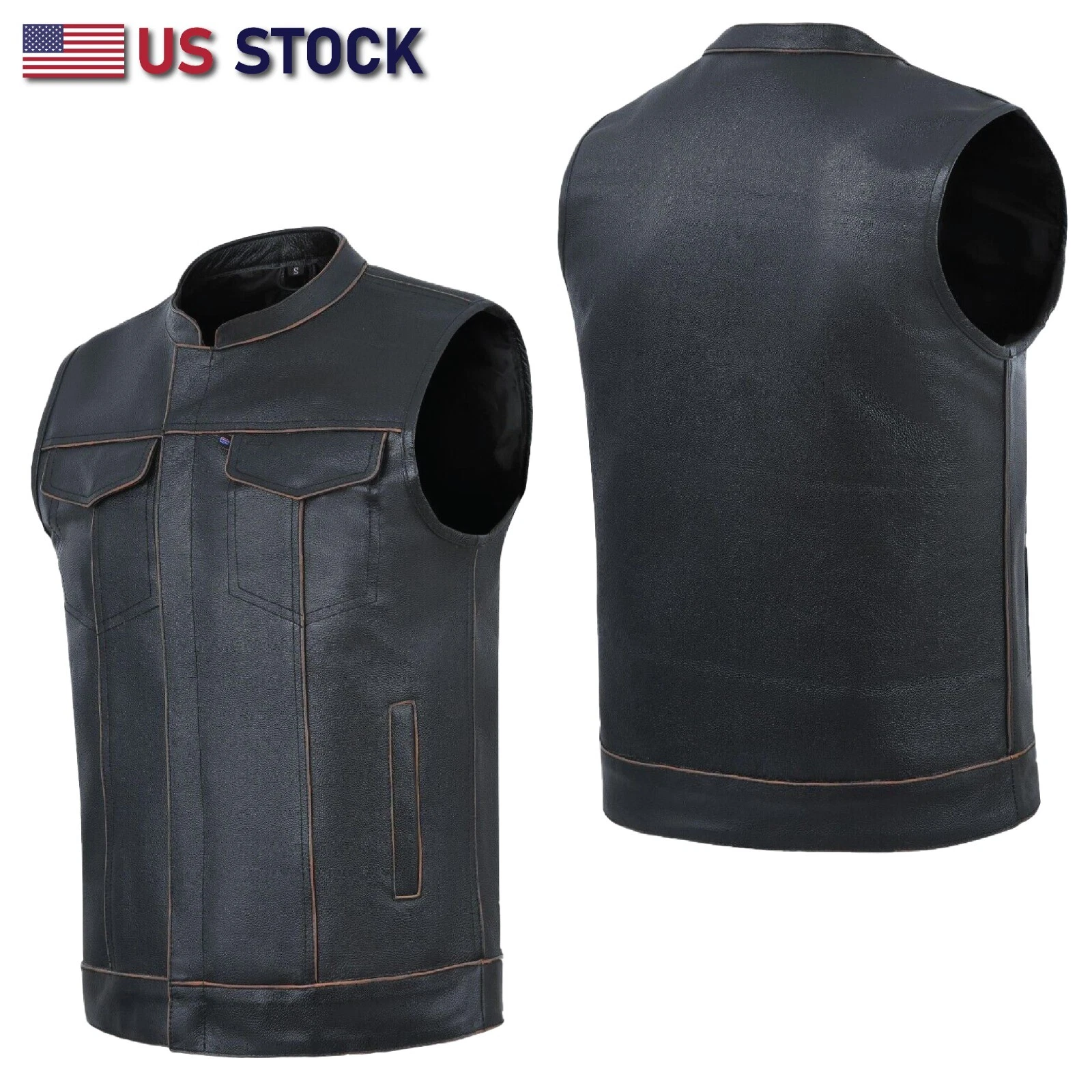 Men’s Leather Biker Vest –Rub Style Buff Motorcycle Club Gear for Cruise Rider
Opens in a new window