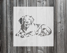 Dog Stencil, Durable Handmade Mylar Reusable Craft Painting Template, 232