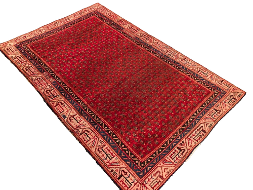 188 x 119 cm | Vintage (1970) Handmade Persiann Carpet Sarouk Oriental Wool Rug - Picture 12 of 24