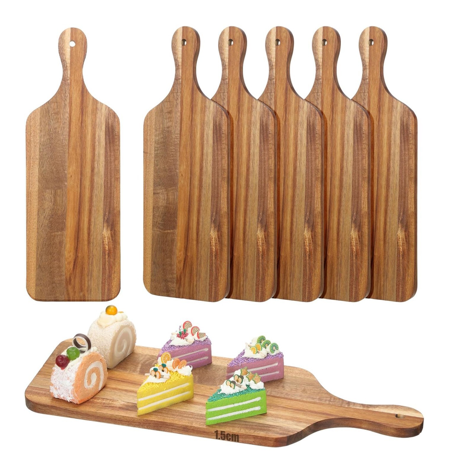 Set of 6 Acacia Wood Cutting Boards
