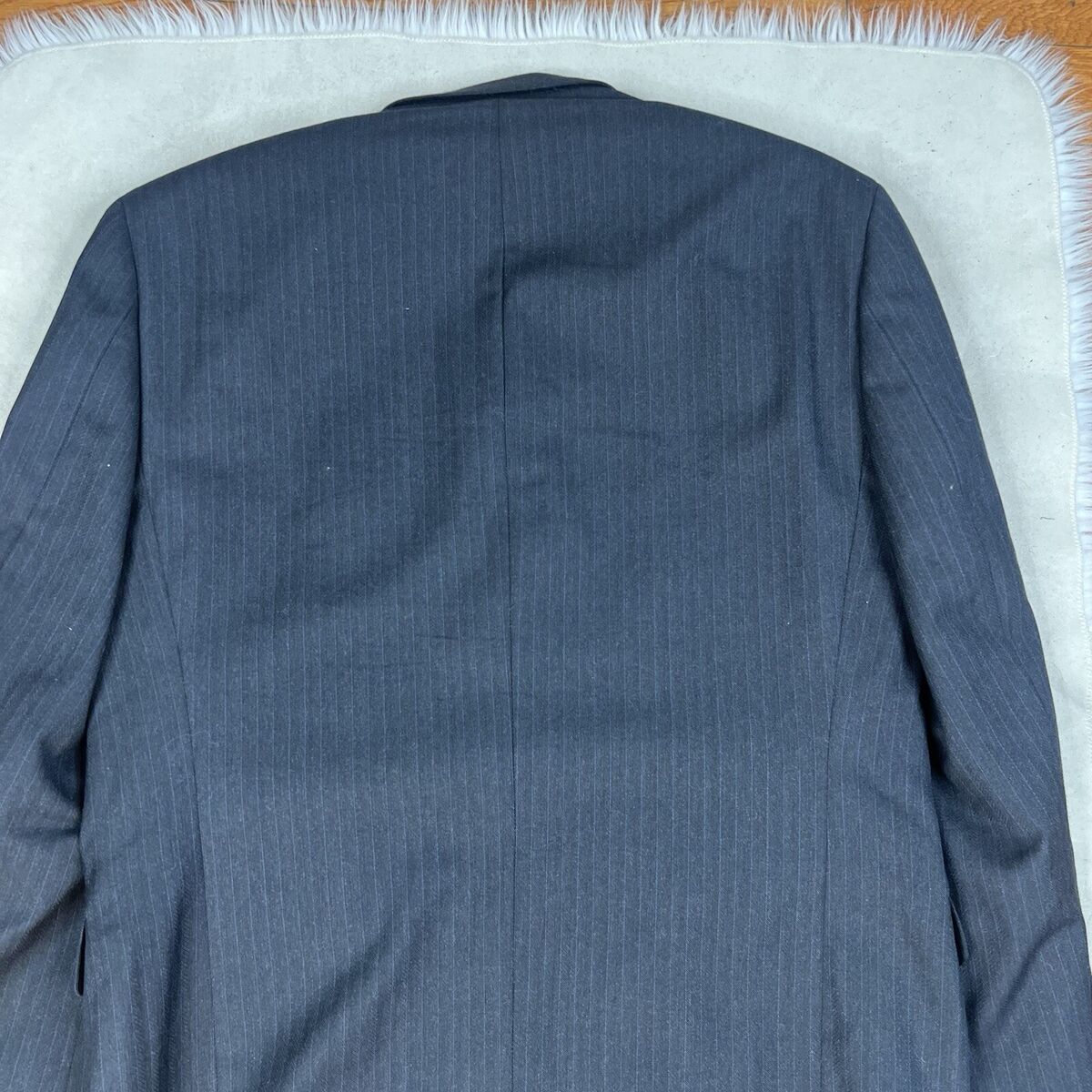 Paul Dione Men Virgin Wool Suit 46 Pants 36x29.5 Black Paul Dione Men Virgin Wool Suit 46 Pants 36x29.5 Black