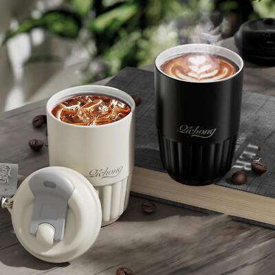 Insulated Coffee Mug Sealed Anti-Spill Tumbler Silicone Ring