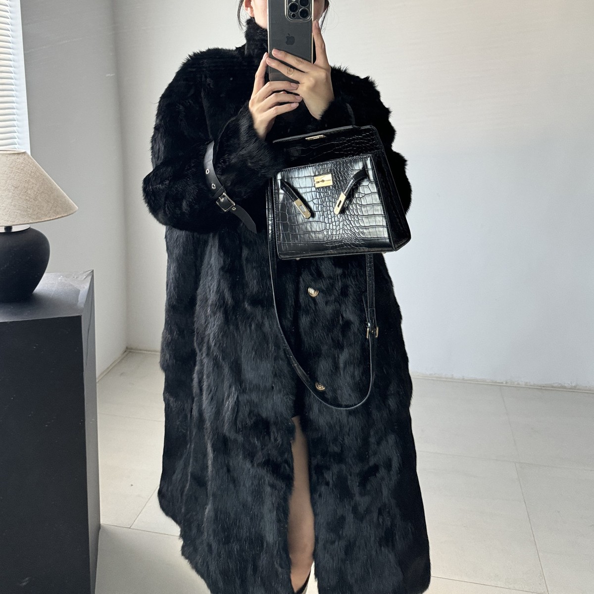 【新品】ACLENT Stand collar volume fur coat ACLENT Stand collar volume fur coat S