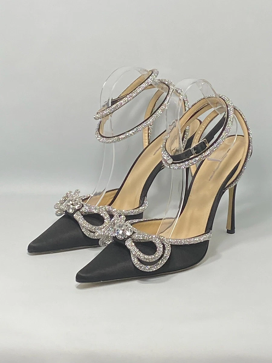 110mm Double Bow Satin Pumps