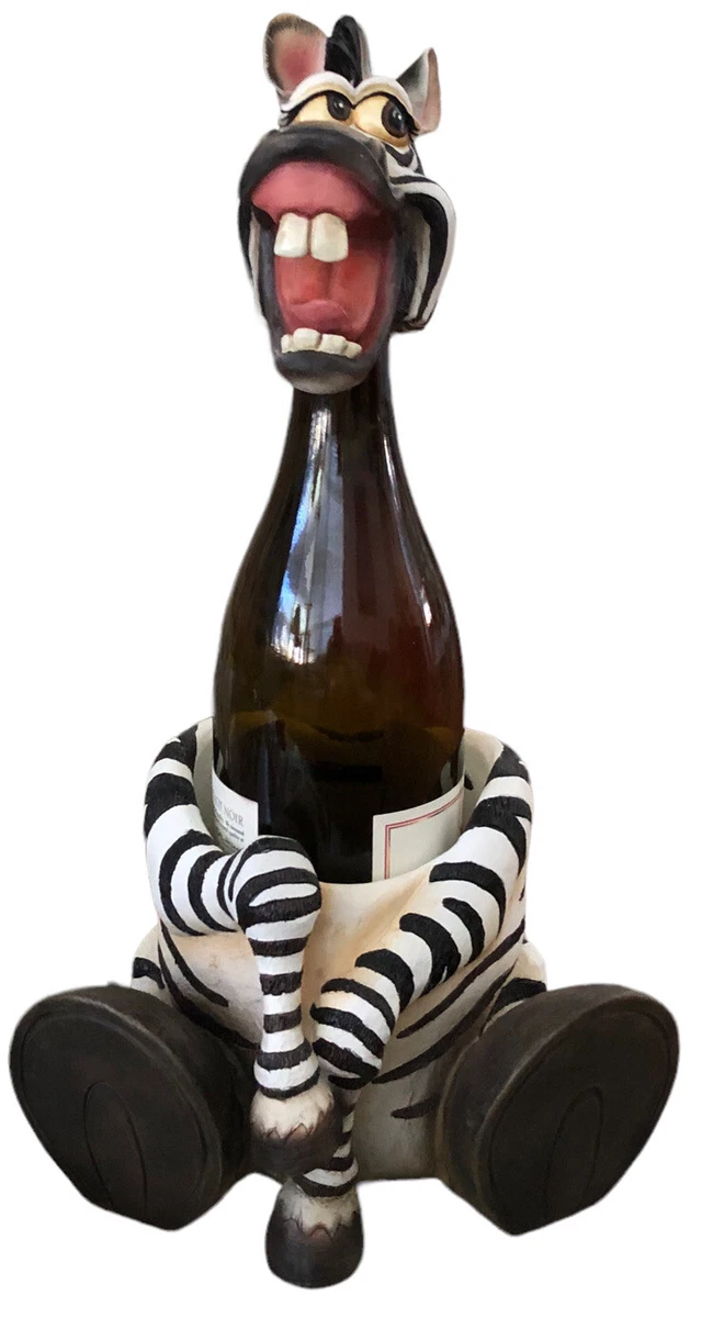 Zebra wine bottle holder clearance