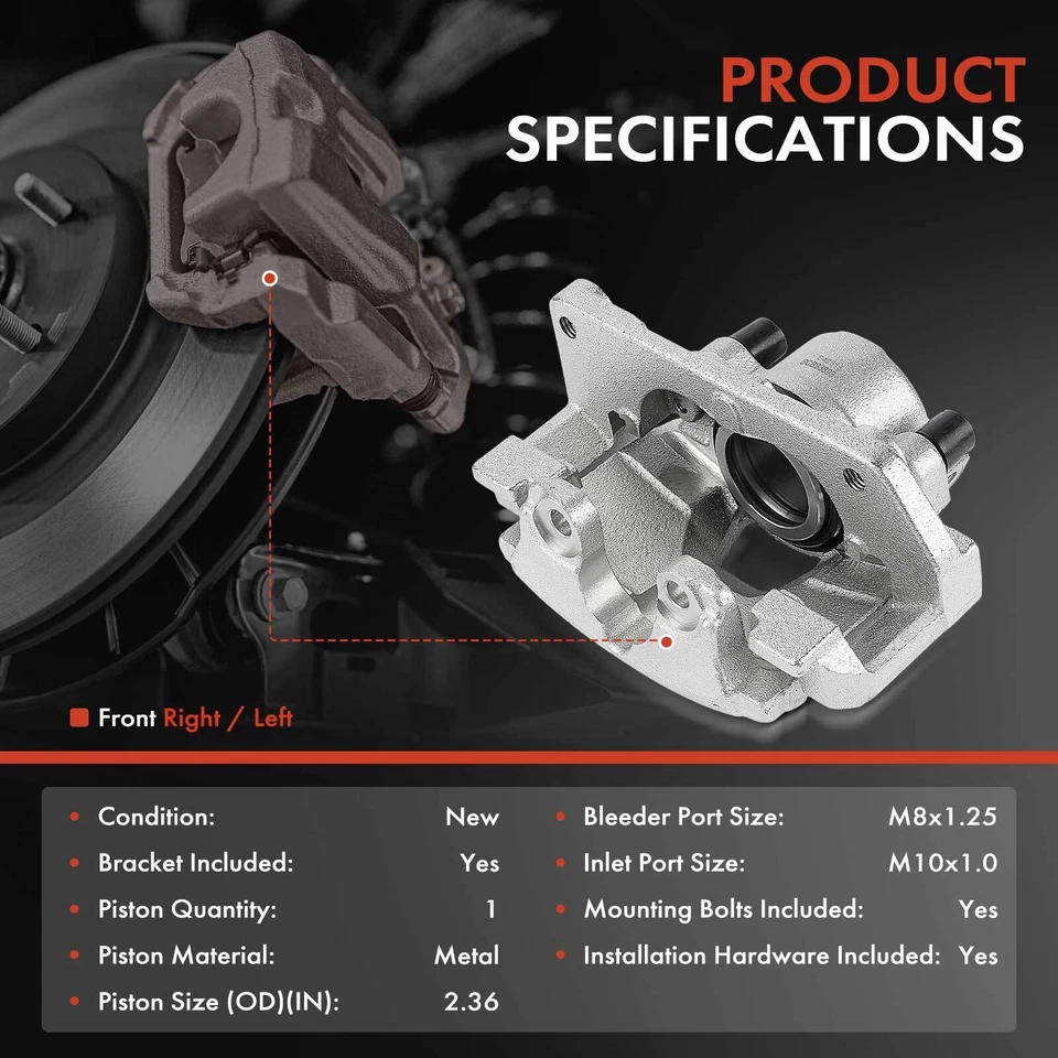 Pinza de freno de pasajero delantero con soporte para Jaguar S-Type XF XJ8 XK Vanden Plas Foto 2 de 4