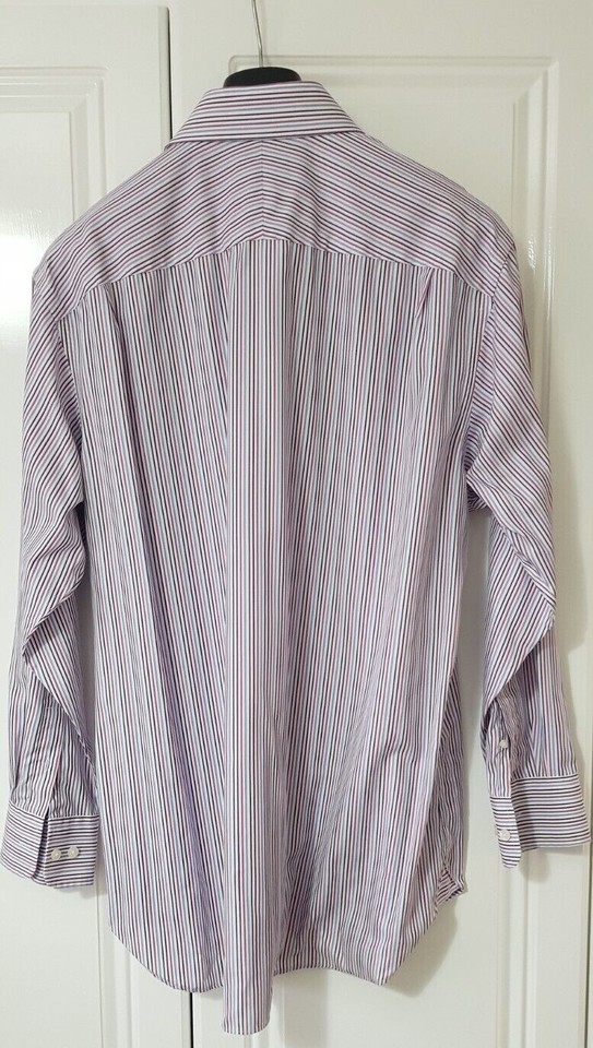 Chester Barrie Mens Non Iron Cotton Stripped Shirt Size 17" Neck eBay